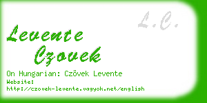 levente czovek business card