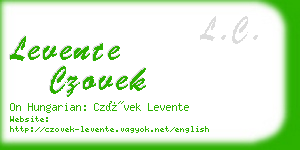 levente czovek business card